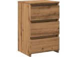 Syfax™ Comodino Rovere Artigianale 40X35X62,5 Cm In Legno Multistrato