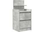 Syfax™ Comodino Con 2 Cassetti Grigio Cemento 38X34X80 Cm