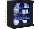 Syfax™ Madia Led Rovere Nero 60,5 X 37 X 67 Cm Legno Multistrato