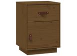 Syfax™ Comodino Ambra 40X34X55 Cm In Legno Massello Di Pino