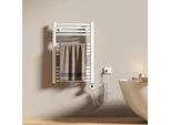 Emke Scaldasalviette Elettrico 75X50Cm 300W Bianco Curvo Radiatore Da Bagno Controllo Wi-Fi Termostato Intelligente Scaldasalviette