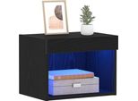 Syfax™ Set Mobile Tv Rovere Nero 40 X 30 X 30 Cm Legno Multistrato