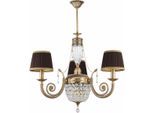 Casa Padrino Lampadario Barocco Ottone Con Patina / Marrone Scuro / Oro Ø 80 Cm