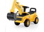 Escavatore Da Seduti Vevor, Escavatore Per Bambini Da 19 A 36 Mesi, Escavatore Giocattolo Con Casco E Musica, Escavatore Cavalcabile, Capacità Di Carico 25 Kg, Escavatore Da Seduti, Girello Per Bambini, Giallo