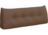 Vidaxl Cuscino Schienale Marrone 120 X 24 X 50 Cm In Tessuto