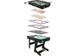 Cougar 16 In 1 Tavolo Da Gioco Multifunzionale, Nero, Pieghevole | Tavolo Da Gioco Multifunzionale Con Accessori Inclusi | Multigioco Con Calcio Balilla, Biliardo, Air Hockey | 107 X 60,5 X 81 Cm