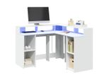 Maison Exclusive - Scrivania Con Luci Led Bianca 130X130X91 Cm In Truciolato