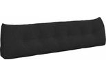 Vidaxl Cuscino Per Lo Schienale Nero 180 X 24 X 50 Cm In Tessuto