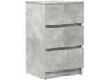 Syfax™ Comodino Con 3 Cassetti Grigio Cemento 39X35X65 Cm