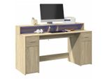 Maison Exclusive - Scrivania Con Luci Led Rovere Sonoma 160X55X91Cm In Multistrato