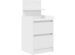 Syfax™ Comodino Con 2 Cassetti Bianco 38X34X80 Cm