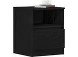Syfax™ Armadio Da Notte Con Cassetto 2 Pcs Rovere Nero 40 X 40 X 50 Cm
