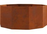 Vidaxl Fioriera Rusty 120 X 120 X 50 Cm Acciaio Resistente Alle Intemperie