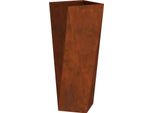 Vidaxl Fioriera Rusty 30 X 30 X 75 Cm Acciaio Resistente Alle Intemperie