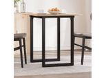 Maison Exclusive - Tavolo Da Pranzo Telaio A O 60X60X75 Cm Legno Pino E Acciaio