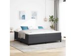 Maison Exclusive - Letto A Molle Grigio Scuro E Bianco 200 X 200 Cm