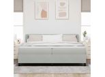 Maison Exclusive - Letto A Molle Con Materasso Grigio Chiaro 200 X 200 Cm Velluto