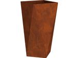 Vidaxl Fioriera Rusty 40 X 40 X 75 Cm Acciaio Resistente Alle Intemperie