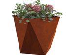 Vidaxl Fioriera 2 Pezzi Rusty 40 X 40 X 40 Cm Acciaio Resistente Alle Intemperie