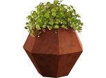Vidaxl Fioriera Rusty 75 X 75 X 60 Cm Acciaio Resistente Alle Intemperie