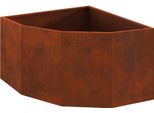 Vidaxl Fioriera Angolare Rusty 60 X 60 X 35 Cm Acciaio Resistente Alle Intemperie