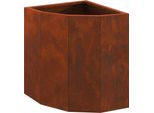 Vidaxl Fioriera Angolare Rusty 30 X 30 X 35 Cm Acciaio Resistente Alle Intemperie