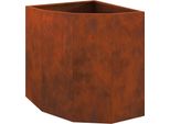 Vidaxl Fioriera Angolare Rusty 45 X 45 X 50 Cm Acciaio Resistente Alle Intemperie