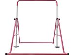 Sbarra Ginnica, Altezza Regolabile Da 3,58 A 5,25 Ft, Capacità Massima 220,5 Lbs, Design Pieghevole, Rosa, Per Bambini