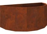 Vidaxl Fioriera Rusty 120 X 60 X 50 Cm Acciaio Resistente Alle Intemperie