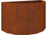 Vidaxl Fioriera Rusty 90 X 45 X 50 Cm Acciaio Resistente Alle Intemperie