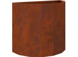 Vidaxl Fioriera Rusty 60 X 30 X 50 Cm Acciaio Resistente Alle Intemperie