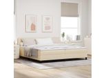 Maison Exclusive - Letto Con Materasso Boxspring Crema 200 X 200 Cm Tessuto