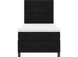 Maison Exclusive - Letto Con Materasso Boxspring E Testiera Nero 80 X 200 Cm Tessuto