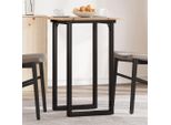 Maison Exclusive - Tavolo Da Pranzo Telaio A O 50X50X75 Cm Legno Pino E Acciaio