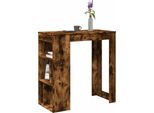 Maison Exclusive - Tavolo Da Bar Con Ripiano In Rovere Affumicato 102X50X103,5 Cm Materiale Ligneo