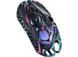 Gravastar Mercury X Pro Mouse Da Gioco Wireless 32000 Dpi, 8000 Hz, Cablato/Bluetooth 5.1/2,4 Ghz Wireless, Neon Graffiti