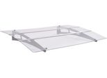Maison Exclusive - Tettoia Per Porta Argento E Trasparente 150X90 Cm Pet