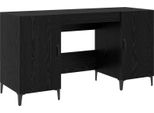 Vidaxl Scrivania Con Contenitore Effetto Rovere Nero 140 X 50 X 75 Cm