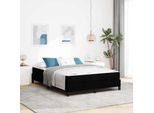 Vidaxl Letto A Molle Con Materasso Nero 160 X 200 Cm In Tessuto