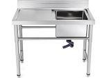 Lavello Da Cucina Indipendente – Lavello Da Cucina – Mobile Per Isole Cucina E Ristorazione – Acciaio Inox – Con Piano Di Lavoro
