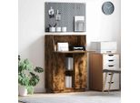 Maison Exclusive - Scrivania Con Scaffale Rovere Affumicato 71,5 X 31,5 X 106,5 Cm
