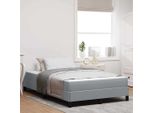 Maison Exclusive - Letto Boxspring Con Materasso Grigio Chiaro 120 X 200 Cm Tessuto