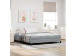 Maison Exclusive - Letto Boxspring Con Materasso Grigio Chiaro 180 X 200 Cm Tessuto