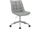 Sedia Da Ufficio Ergonomica Deluxe – Pelle Finta – Con Poggiapiedi – Grigia – Regolabile In Altezza