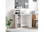 Maison Exclusive - Scrivania Con Scaffale Bianco 90 X 48 X 101,5 Cm Materiale Ligneo