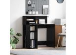 Maison Exclusive - Scrivania Con Scaffale Effetto Rovere Nero 90 X 48 X 101,5 Cm