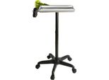 Carrello Da Salone, In Lega Di Alluminio, Altezza Regolabile 70-110 Cm, Dimensioni Vassoio 45 X 33 Cm, Base A Cinque Stelle Per La Stabilità, Ruote Universali