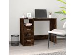 Vidaxl Scrivania Con Cassetti In Rovere Fumé 102X50X76 Cm - Scrivania - Scrivania Per Ufficio - Scrivania Per Computer