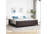 Maison Exclusive - Letto Boxspring Marrone Scuro 200 X 200 Cm Tessuto