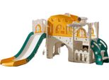 Set Da Gioco Per Arrampicata Per Bambini, Scivolo Interno/Esterno, Canestro Da Basket, Arancione E Verde